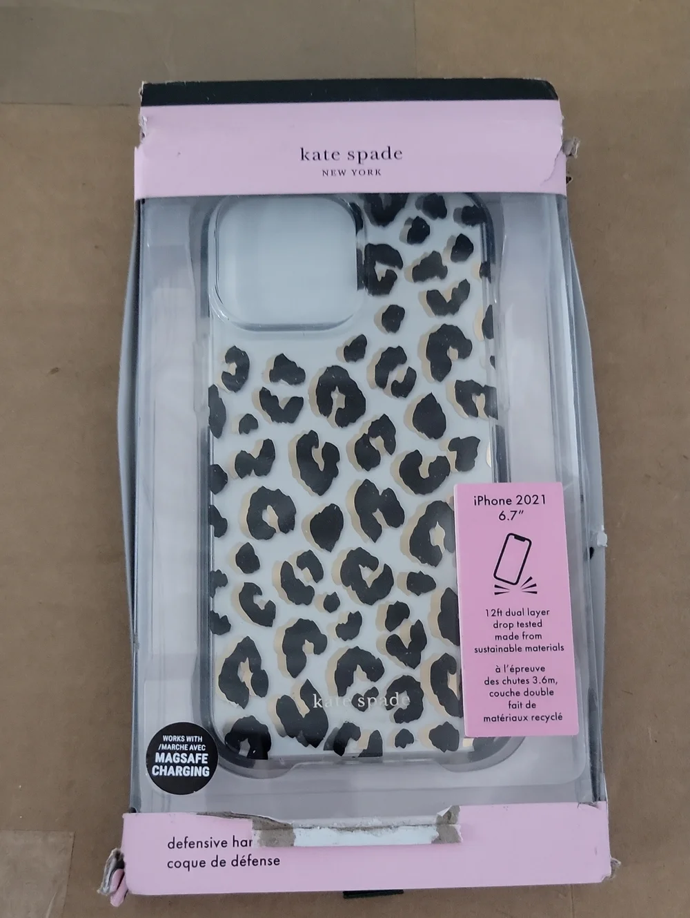 kate spade Leopard Print Clear iPhone Case - Iphone 13 Pro Max